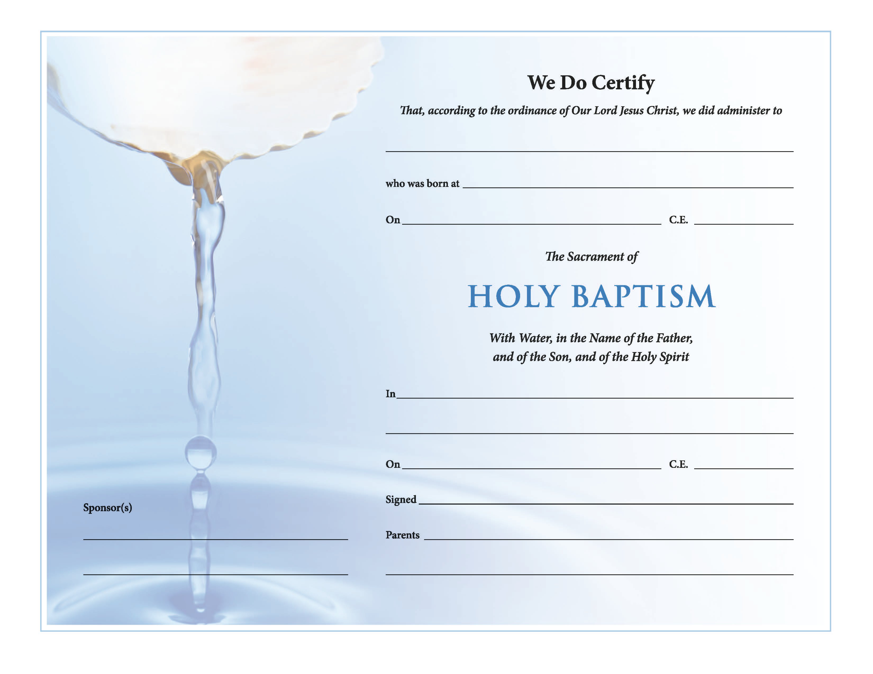 Roman Catholic Baptism Certificate Template from www.churchpublishing.org