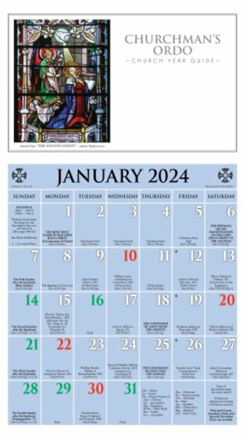 2024 Churchman's Ordo Kalendar