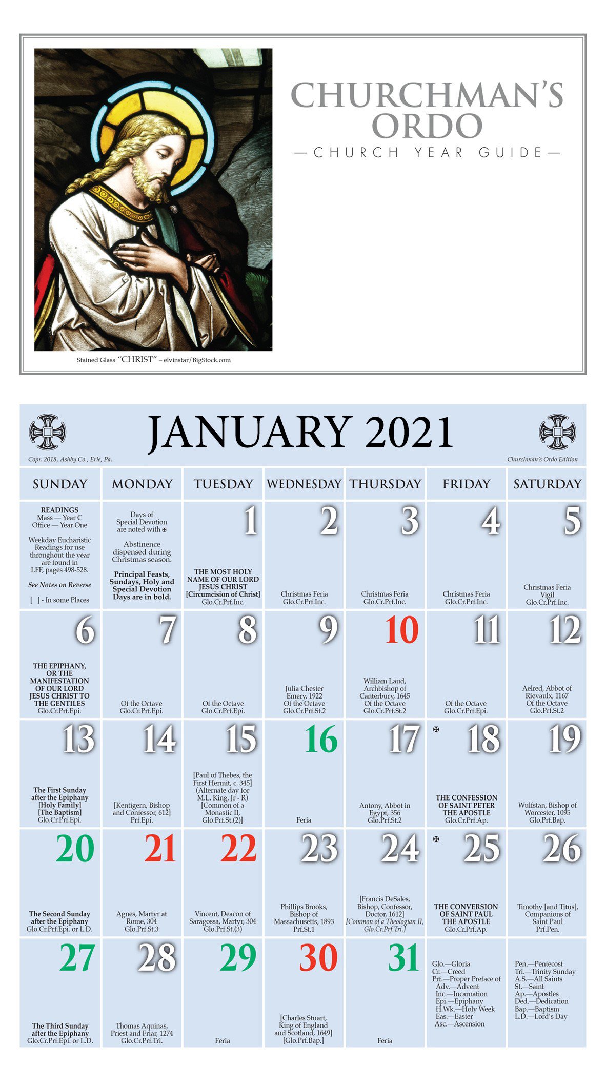 Churchpublishing Org Churchman S Ordo Kalendar 2021