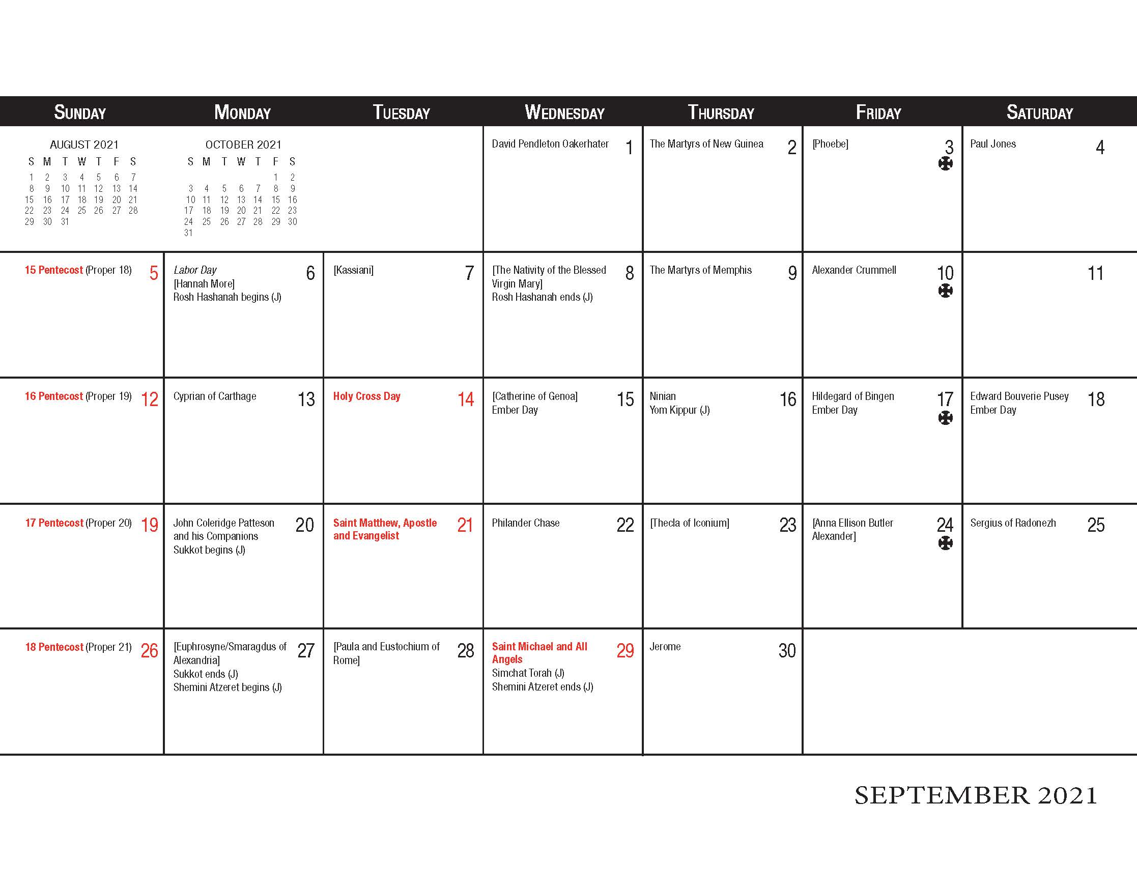 Churchpublishing.org: 2022 Christian Planning Calendar